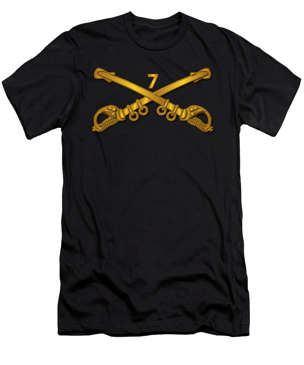 Army 7th Cavalry Branch Wo Txt Tom Adkins T-Shirt