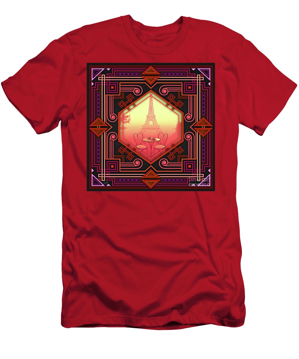 Art Deco Romantic Paris Peter Awax T-Shirt
