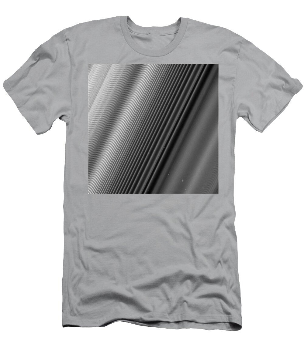Asa S Cassini Spacecraft Shows a Wave Structure in Saturns Rings Known As the Janus 2 1 Spiral Dens Celestial Images T-Shirt