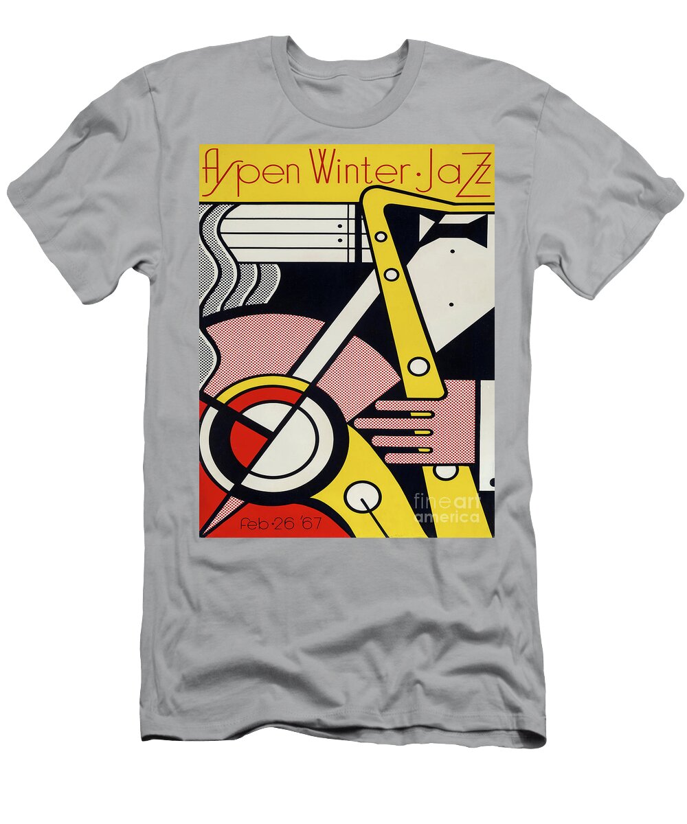 Aspen Winter Jazz Poster 1967 By Roy Lichtenstein Pulp Poster T-Shirt