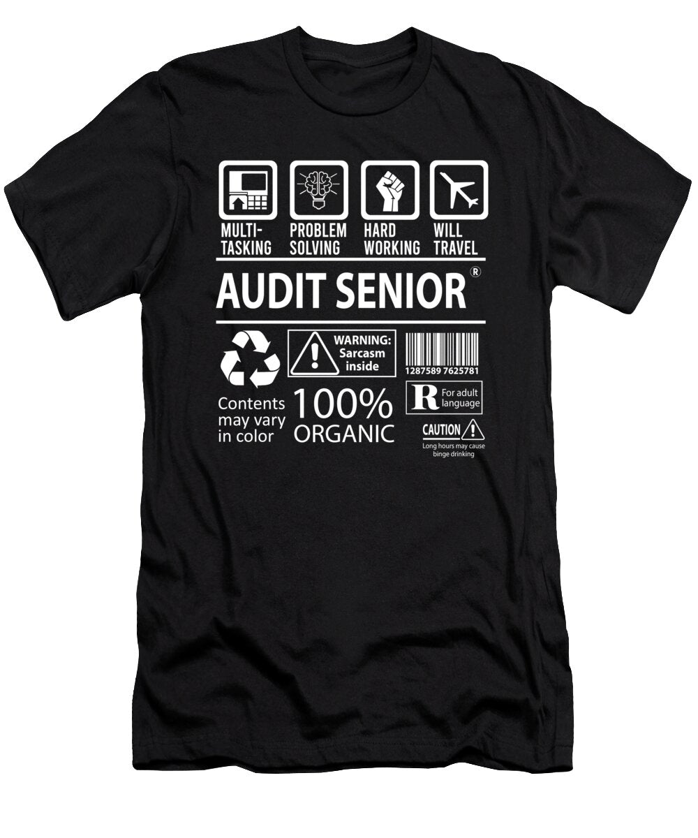 Audit Senior Multitasking Job Title Gift Item Shi Hu Kang T-Shirt