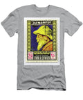 Auguste Renoir Portrait Frederic Bazille 1867 Umm Al Qiwain Airmail Stamp Vivida Photo T-Shirt