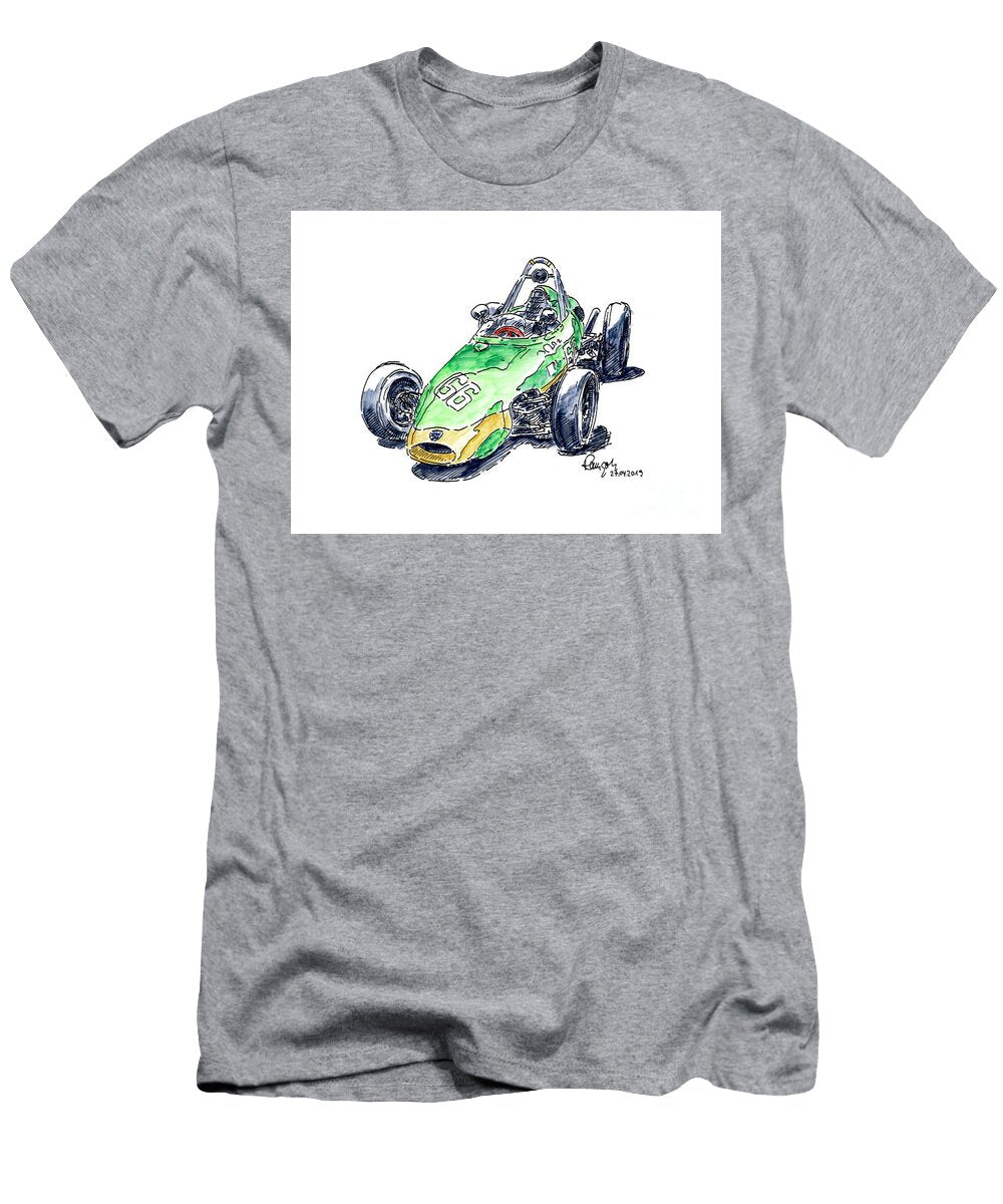 Ausper T3 Classic Racecar Ink Drawing and Watercolor Frank Ramspott T-Shirt