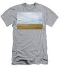 Autumn Field with Yellow Grass and Mountains Elena Saulich T-Shirt
