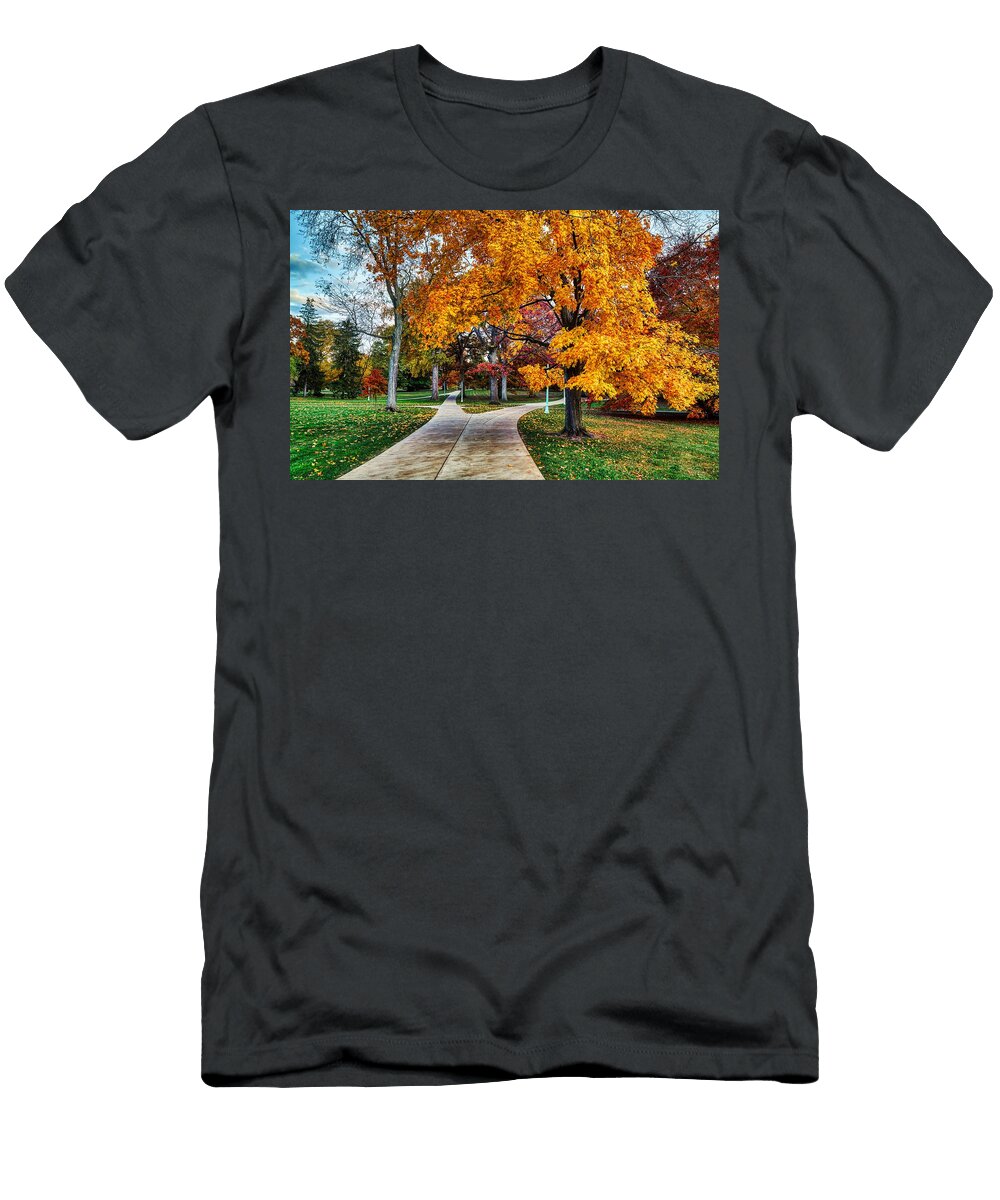 Autumn on the Michigan State University Quad Mountain Dreams T-Shirt