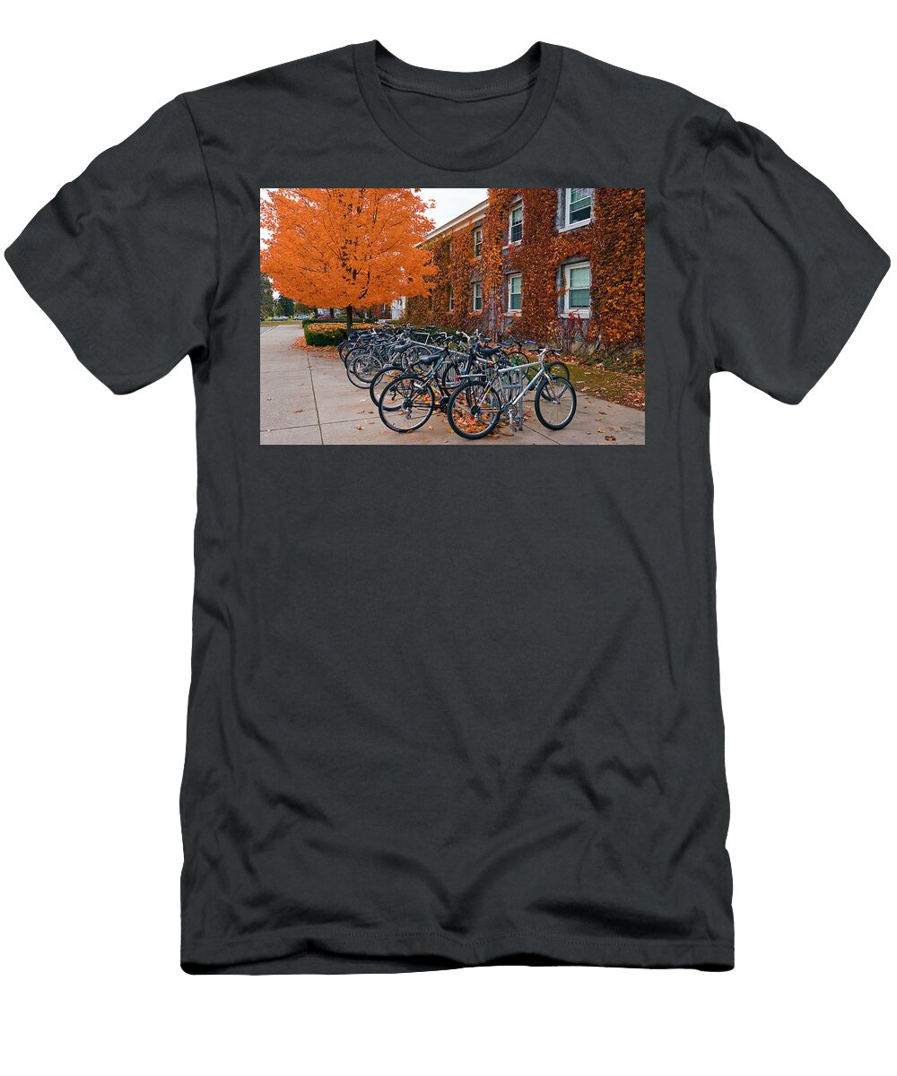 Autumn Scene in College Campus Claudia Uripos T-Shirt
