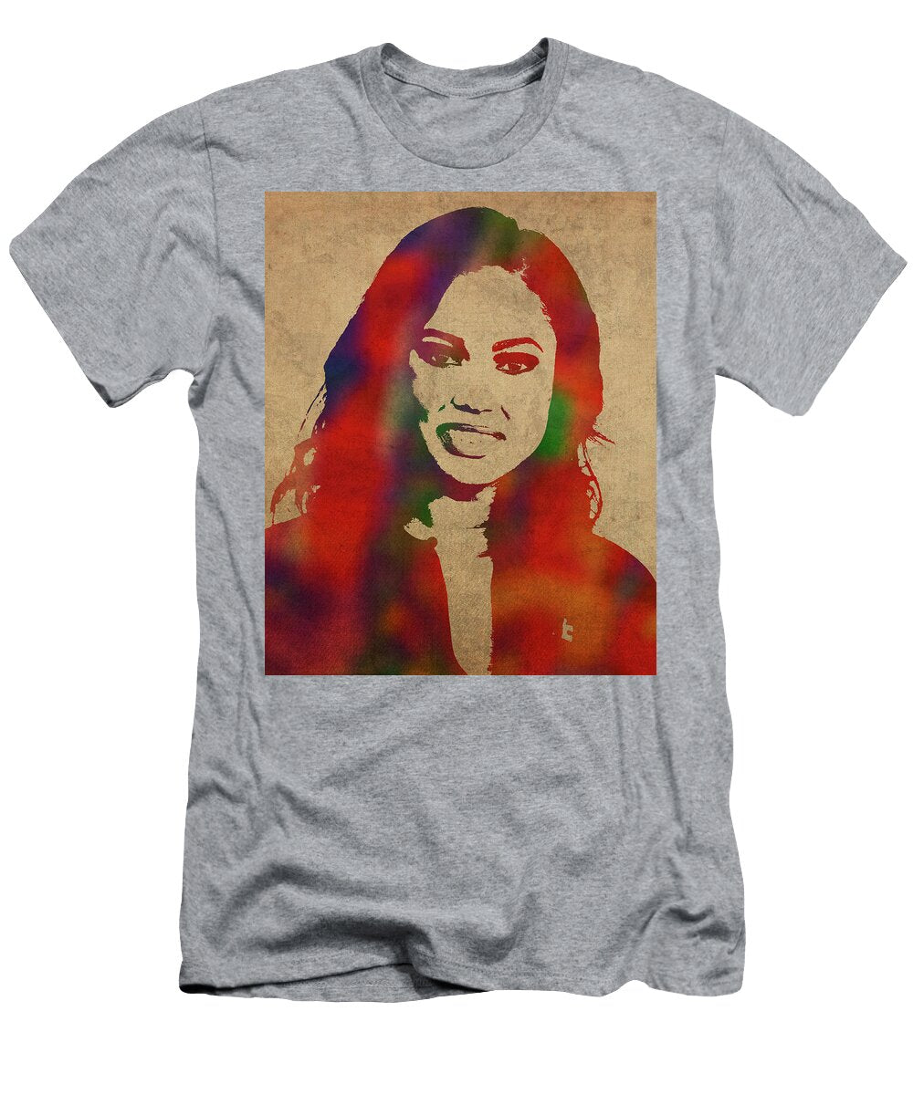 Ayesha Curry Watercolor Portrait Design Turnpike T-Shirt