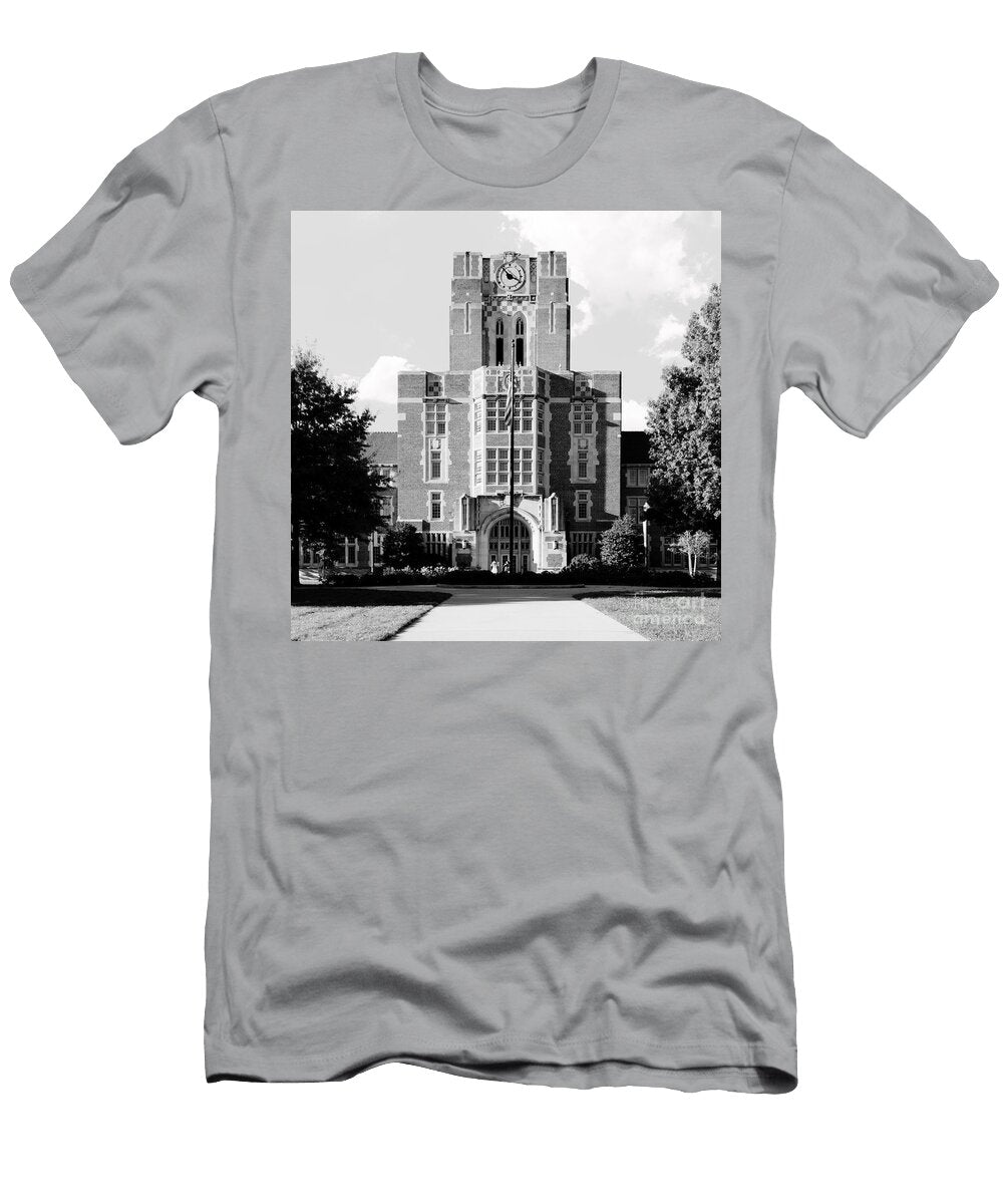 Ayres Hall University of Tennessee Knoxville Campus Black and White Dmr Filho T-Shirt