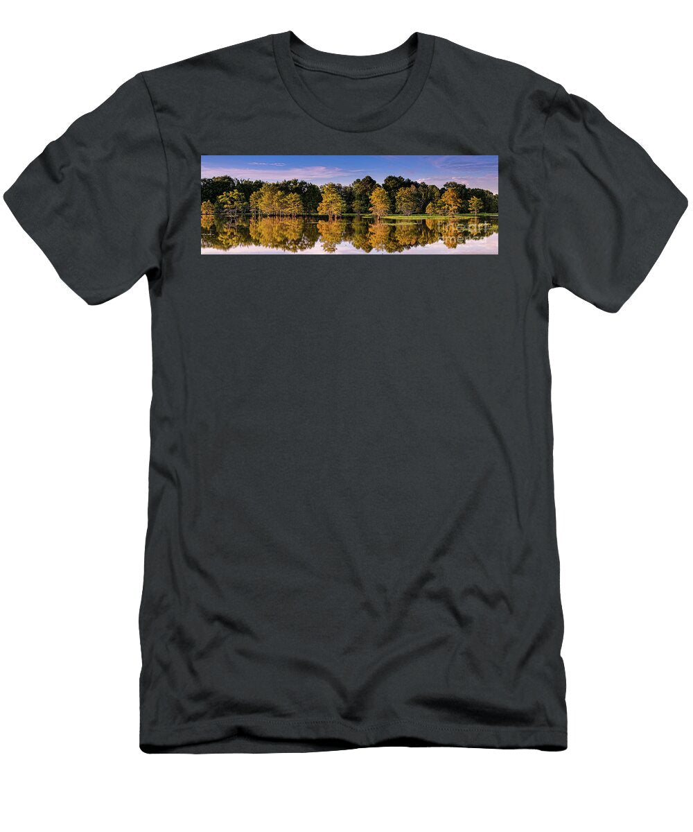 Bald Cypresses Relishing the Golden Hour Light Martin Dies Junior State Park East Texas Pineywoods Silvio Ligutti T-Shirt