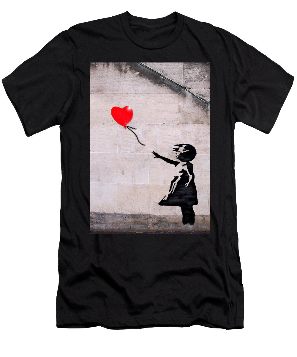 Banksy and Red Balloon Jass Mine T-Shirt