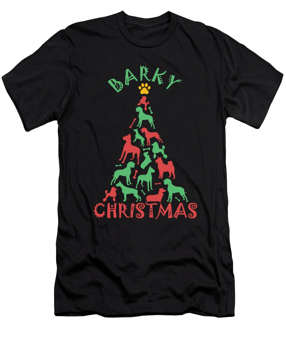 Barky Christmas Dog Tree Me T-Shirt