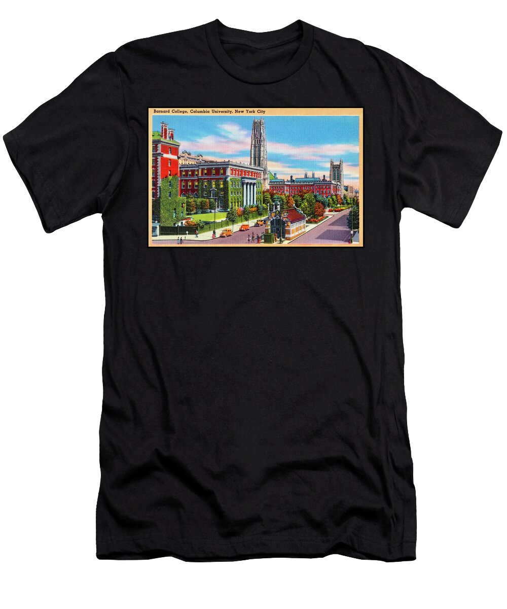 Barnard College Columbia University New York City Retro Vintage Poster Carol Japp T-Shirt