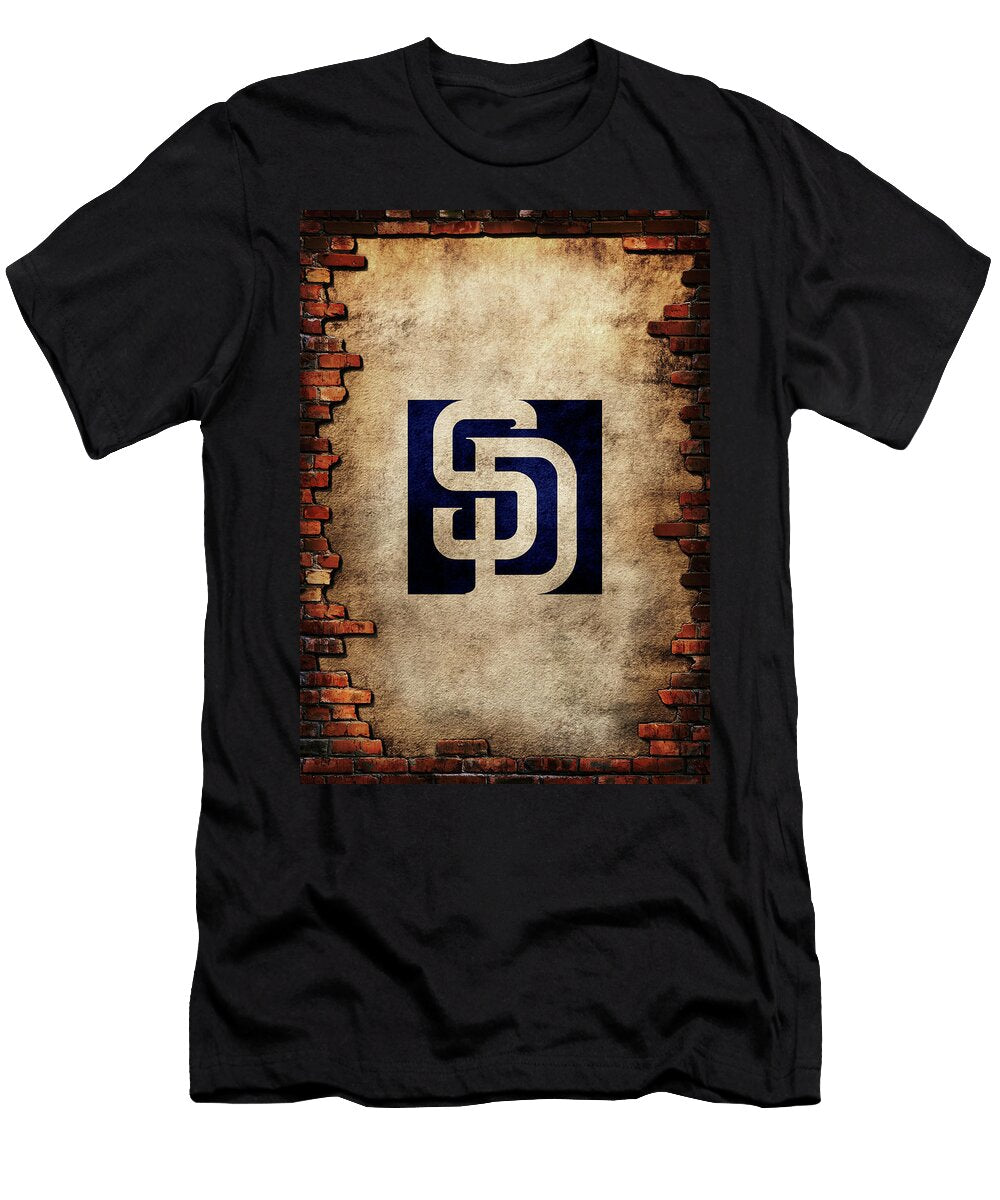 Baseball Brick Art San Diego Padres Leith Huber T-Shirt