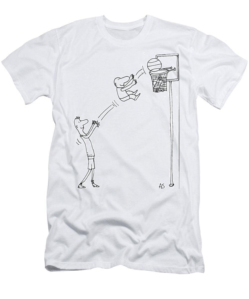 Basketball Players Working Together Andrs Soria T-Shirt