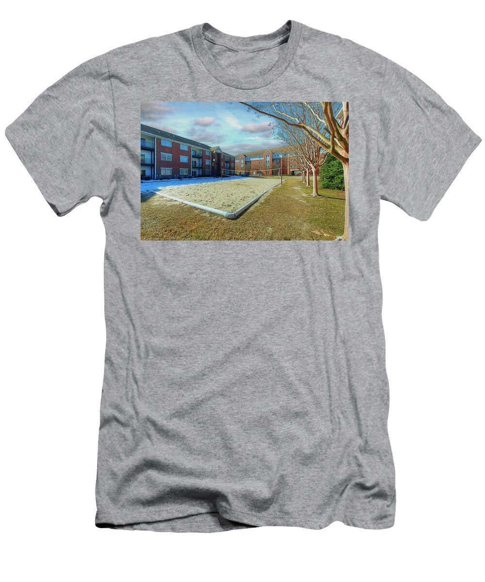 Beach Volleyball Court Utmartin Larry Braun T-Shirt