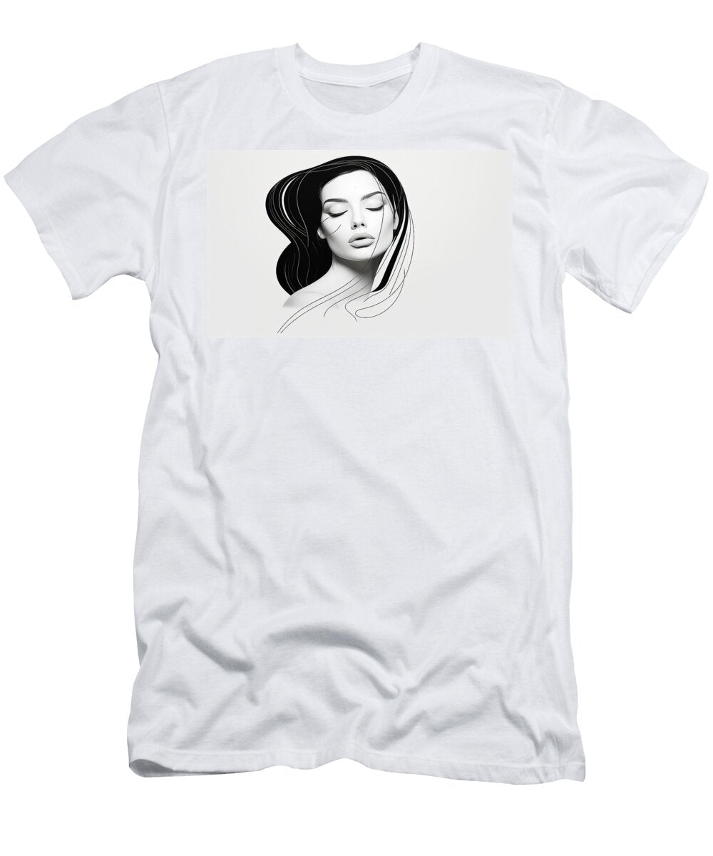 Beauty of Line Art Grace in Black and White John Williams T-Shirt