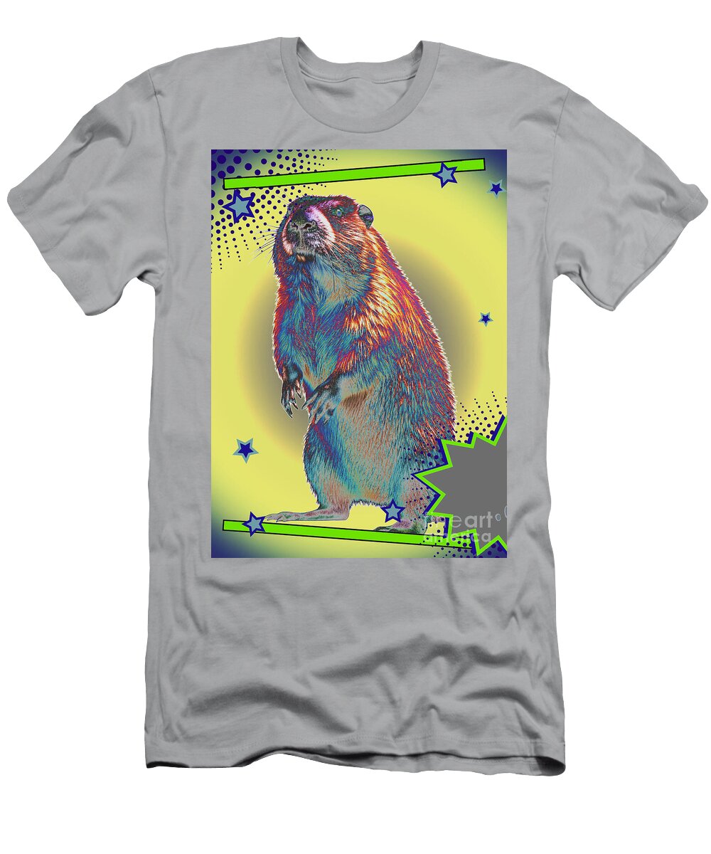 Beaver Pop Art Poster Christina Fairhead T-Shirt