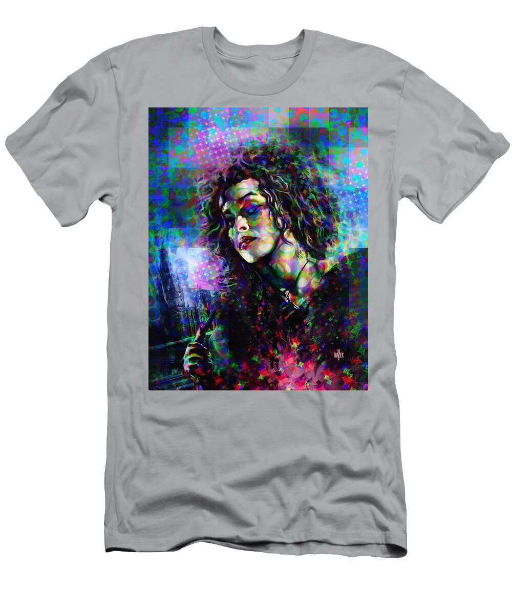 Bellatrix Lestrange Halftone Portrait Garth Glazier T-Shirt