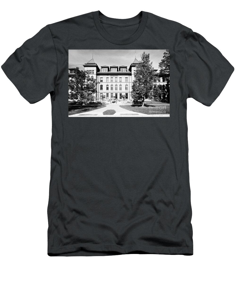 Bison History North Dakota State University Ndsu Ceres Hall Fargo Black and White Dmr Filho T-Shirt