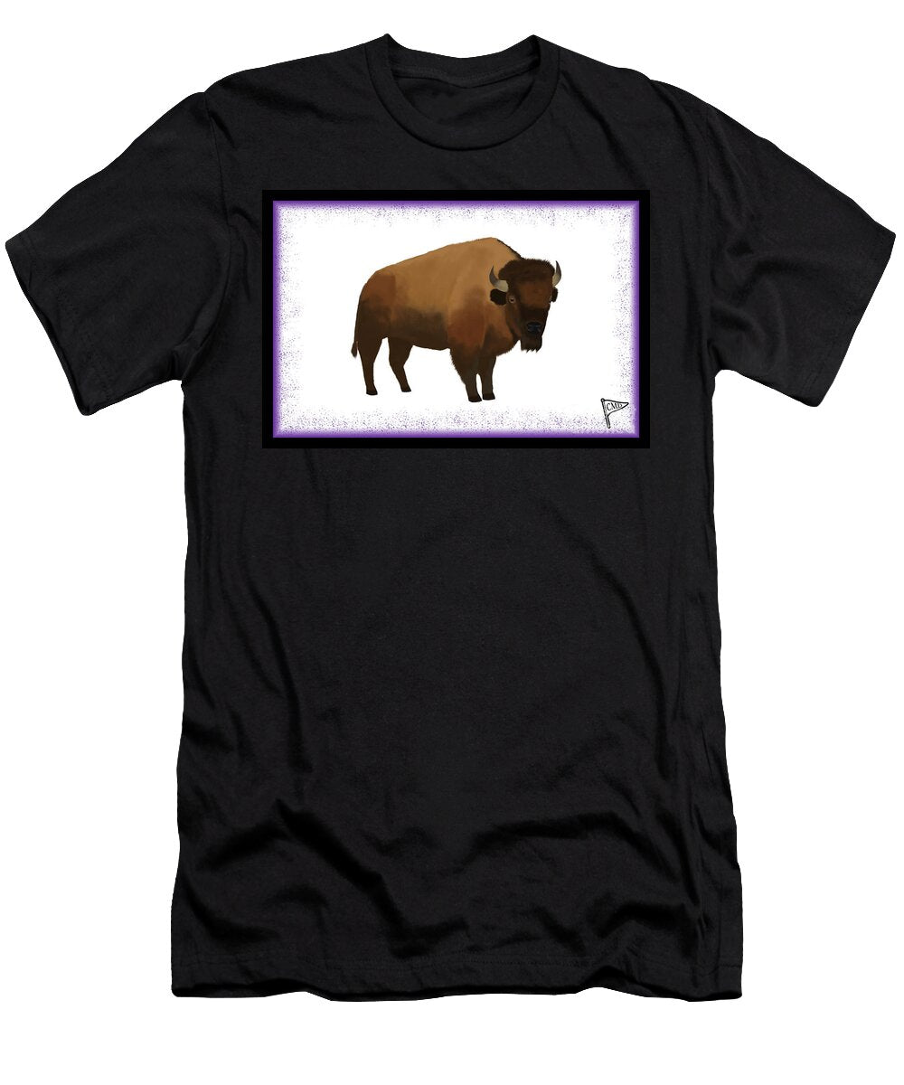Bison Purple College Mascot Designs T-Shirt
