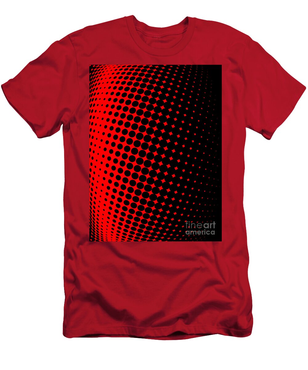 Black and Red Halftone Dot Background Bigalbaloo Stock T-Shirt