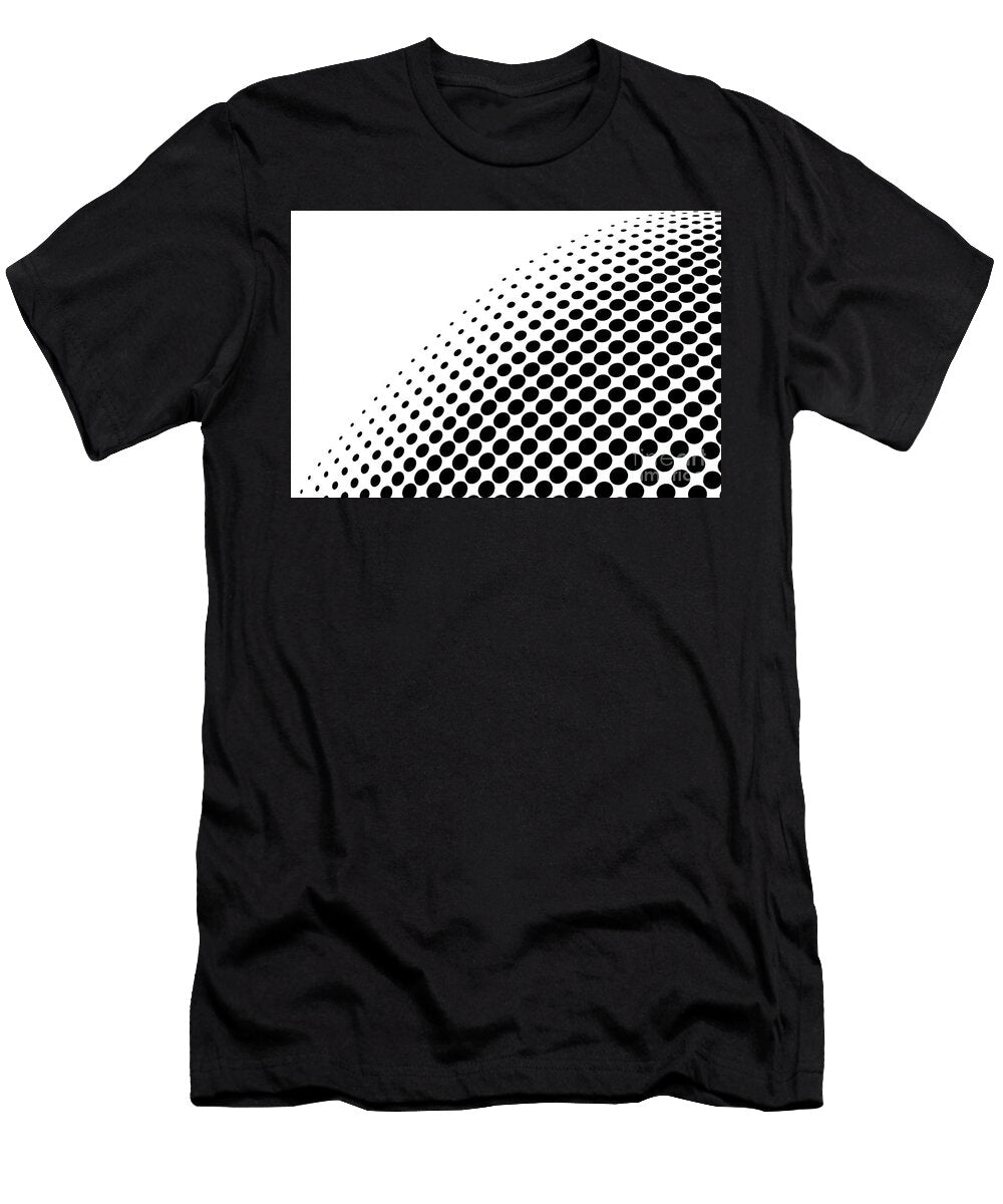 Black and White Abstract Halftone Polka Dot Pattern Petite Patterns T-Shirt