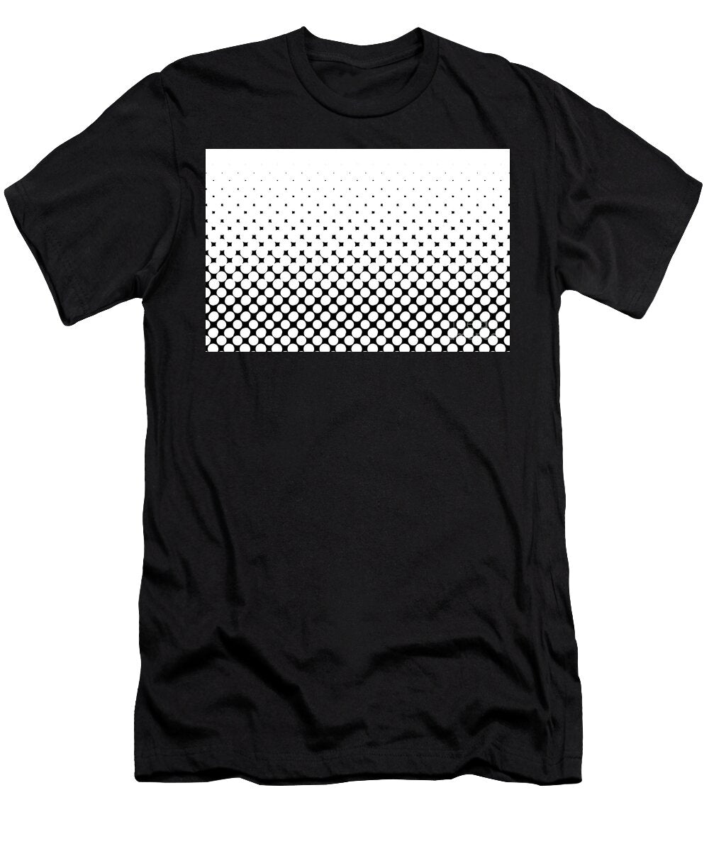 Black and White Halftone Abstract Polka Dot Pattern Petite Patterns T-Shirt