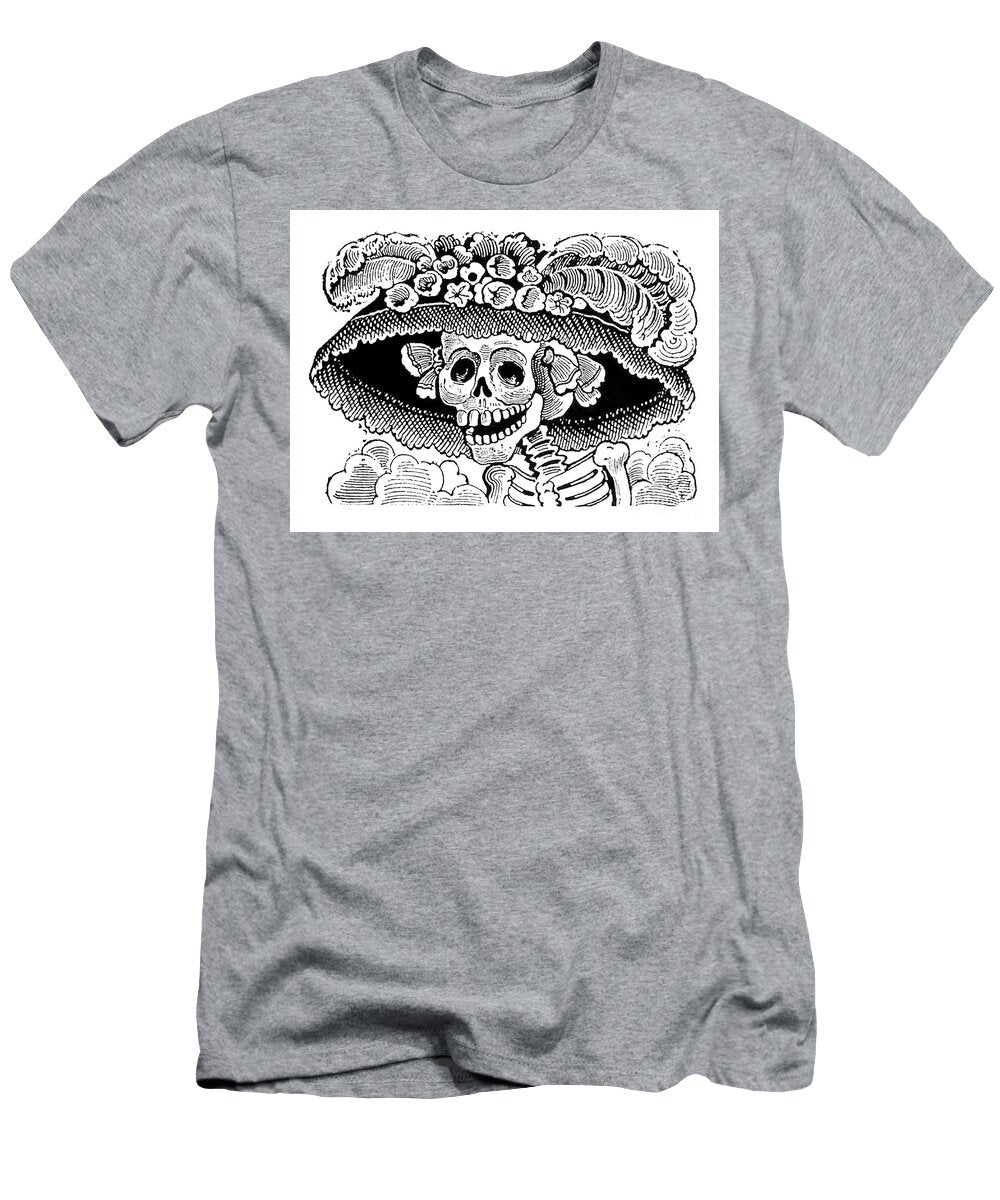 Black and White LA Calavera Catrina Pete Klinger T-Shirt