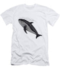Black and White Whale Stencil About Passion Art T-Shirt