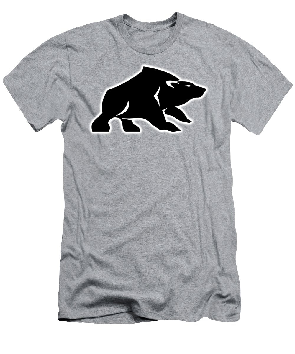 Black Bear Cartoon Silhouette Tom Hill T-Shirt