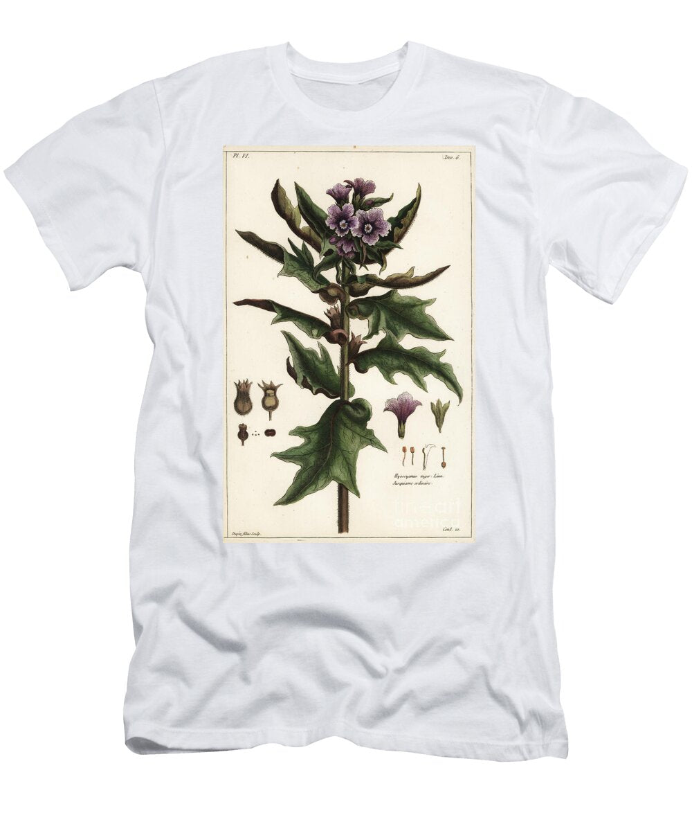 Black Henbane Jusquiame Noire Hyoscyamus Niger Linn the Younger Dupin T-Shirt