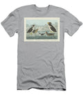 Black Throated Guillemot Nobbed Billed Auk Curled Crested Auk and Horned Billed Guillemot1838 Coloured Engraving John James Audubon T-Shirt