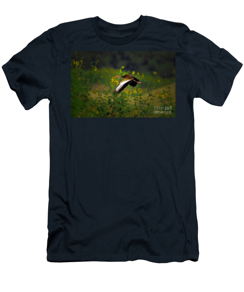 Blackbellied Whistling Duck in Flight Robert Frederick T-Shirt