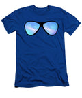 Blue Mosaic Stained Glass with Pink Highlights Elena Sysoeva T-Shirt