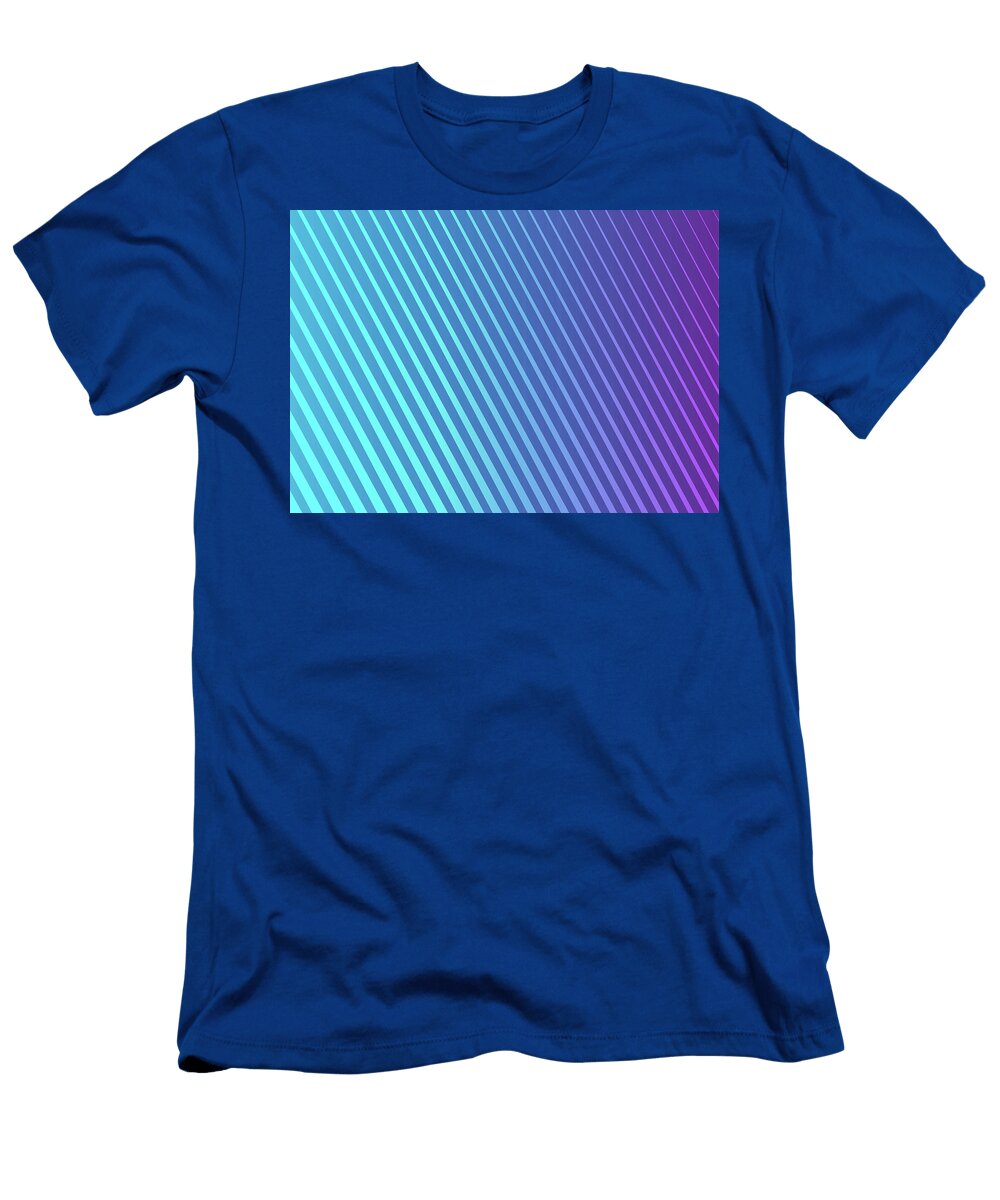 Blue Purple Abstract Lines Daniel Reiner T-Shirt