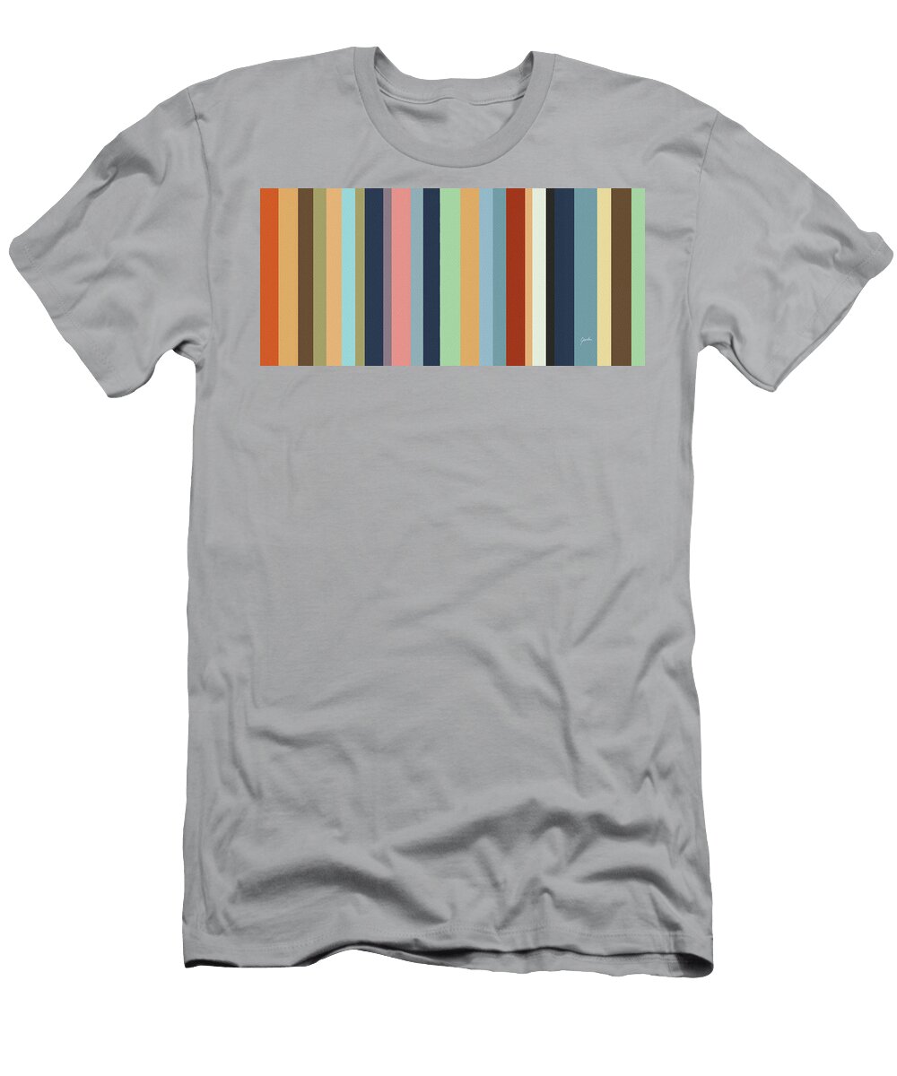 Boho Lines Abstract Lines Colorful Wall Art Painting Iabstractart T-Shirt