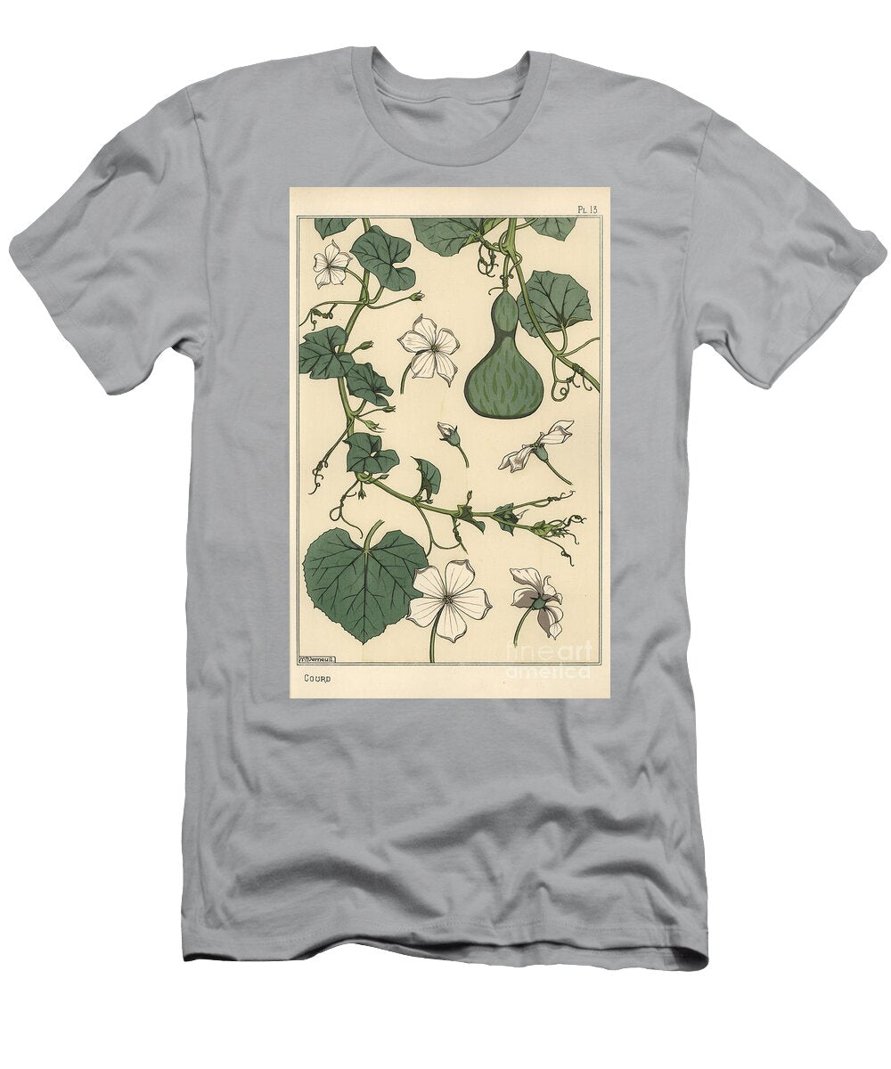 Botanical Illustration of the Gourd 1897 Lithograph Eugene Grasset T-Shirt