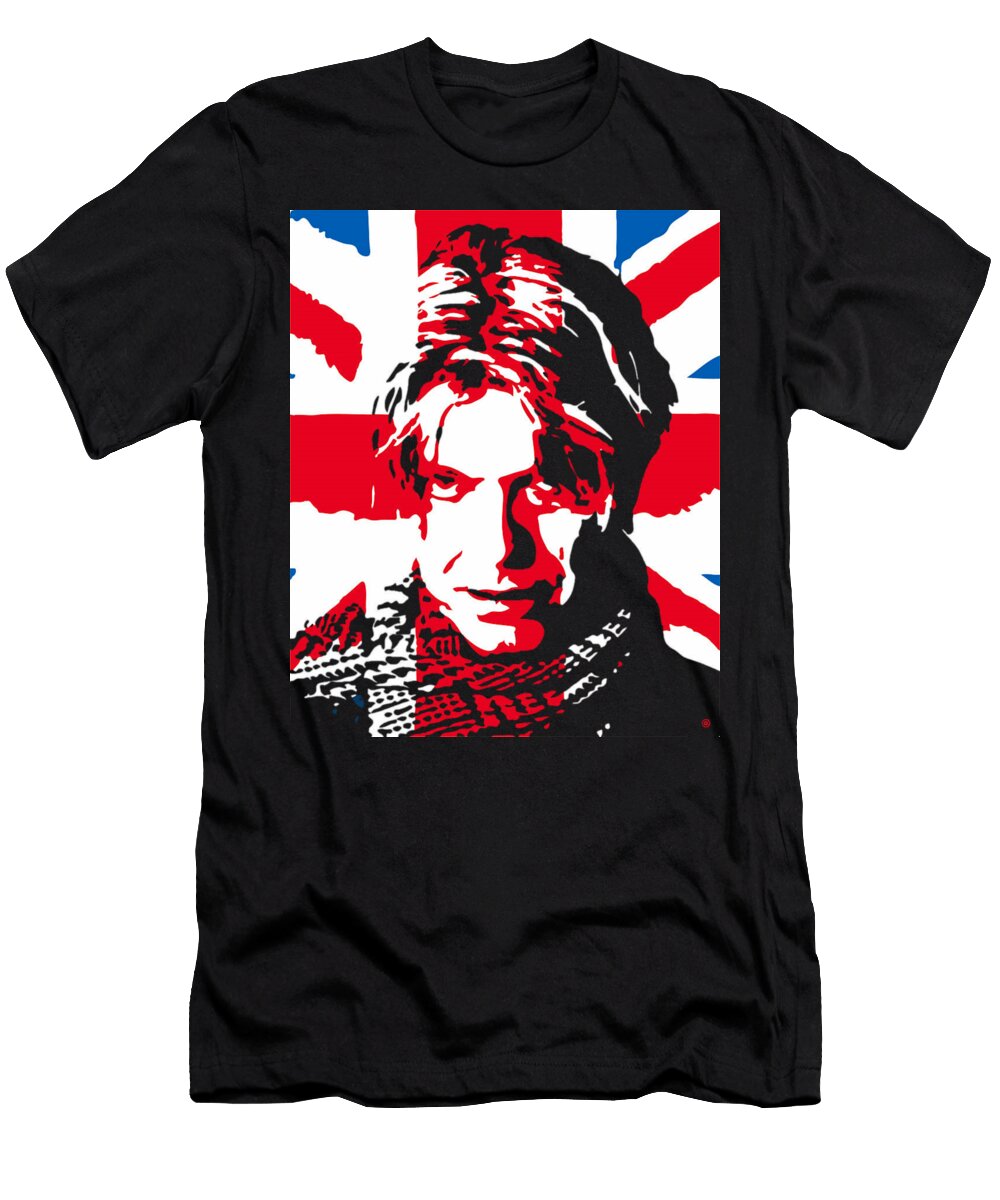 Bowie with Flag Art Attack T-Shirt