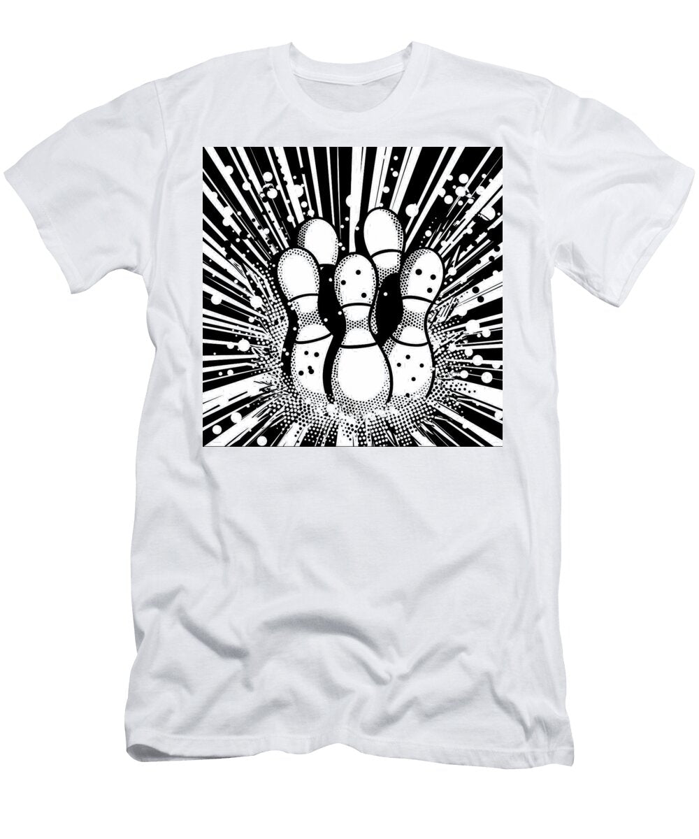 Bowling Pins Comic Book Art 67 Mad Paperairplanes T-Shirt