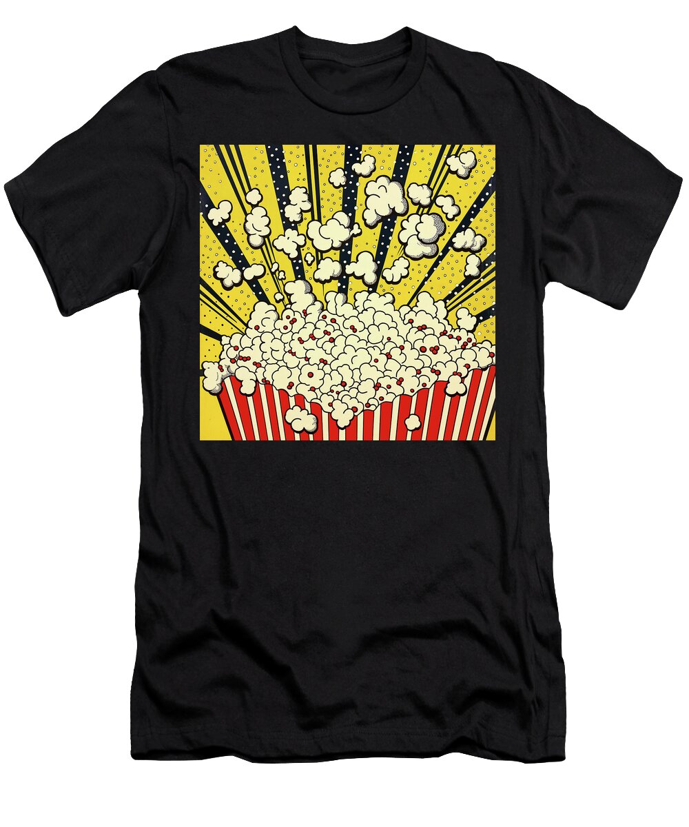 Box of Movie Popcorn Comic Book Panel 104 Mad Paperairplanes T-Shirt