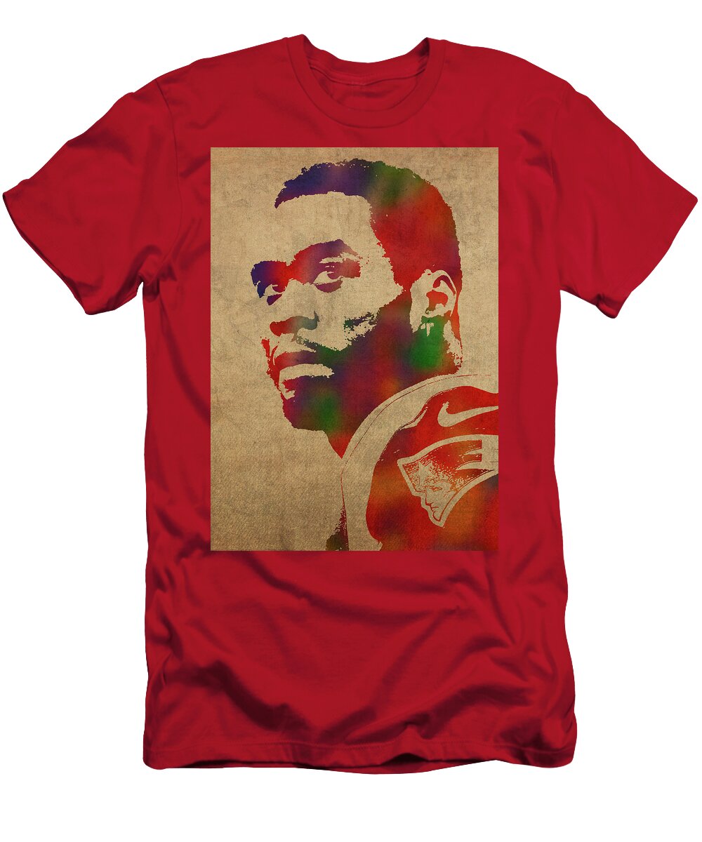 Brandin Cooks Watercolor Portrait Design Turnpike T-Shirt