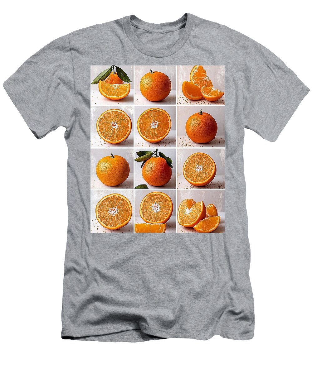 Bright and Bold Orange Grid Xenia Bordeaux T-Shirt