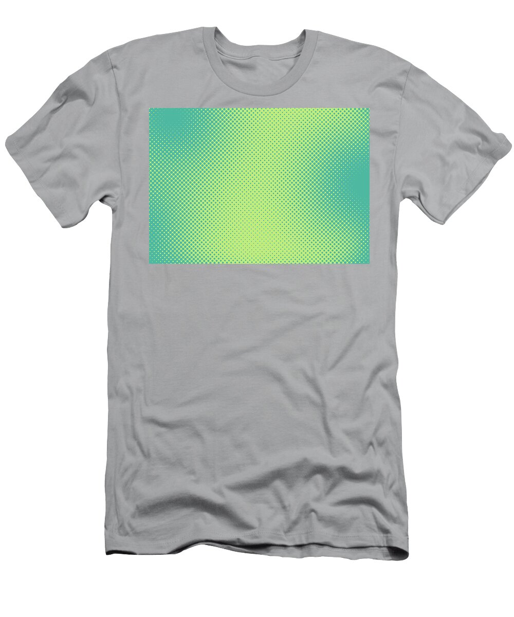 Bright Green and Turquoise Pop Art Retro Background with Halftone in Comic Style Illustration Herbert T-Shirt