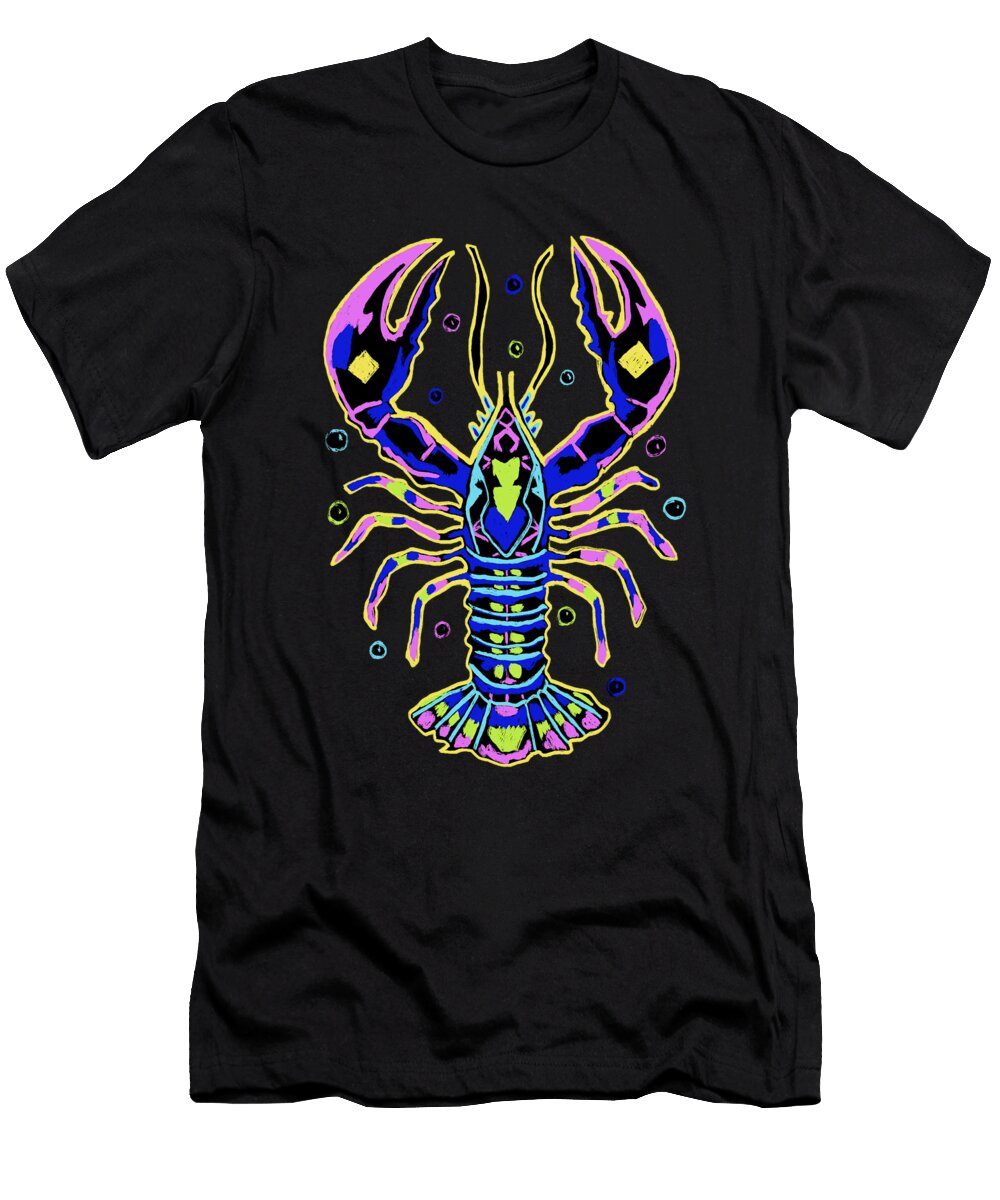 Bright Neon Lobster Kimberly Gifford T-Shirt