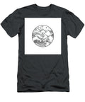 Brontosaurus Astronaut Mountain Circle Tattoo Aloysius Patrimonio T-Shirt