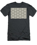 Brown and Cream Line Art Pattern 5 Shapes Petite Patterns T-Shirt