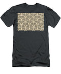 Brown and Tan Line Art Pattern 5 Shapes Petite Patterns T-Shirt
