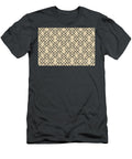 Brown and Tan Minimal Line Art Pattern Petite Patterns T-Shirt