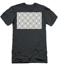 Brown and White Line Art Pattern 4 Flower Petite Patterns T-Shirt