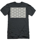 Brown and White Line Art Pattern 5 Shapes Petite Patterns T-Shirt
